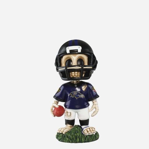 Baltimore Ravens Team Skull Mini NFL Football Bobblehead