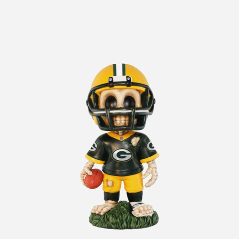 Green Bay Packers Team Skull Mini NFL Football Bobblehead