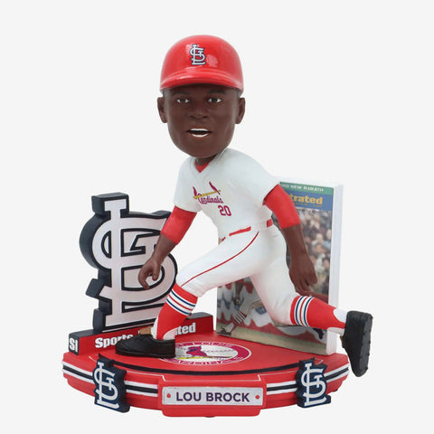 Lou Brock St. Louis Cardinals Sports Illustrated Cover MLB Bobblehead