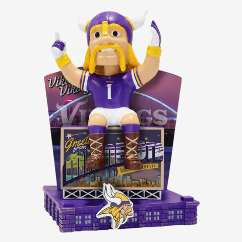 Viktor The Viking Minnesota Vikings Greetings NFL Football Bobblehead