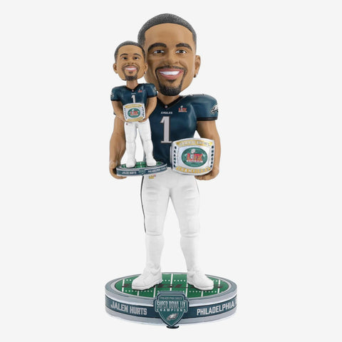 Jalen Hurts Philadelphia Eagles Super Bowl LIX Champions Bobble Dubblz NFL Bobblehead