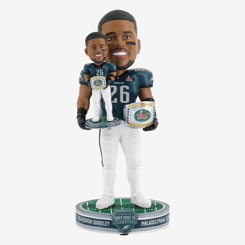 Saquon Barkley Philadelphia Eagles Super Bowl LIX Champions Bobble Dubblz NFL Bobblehead