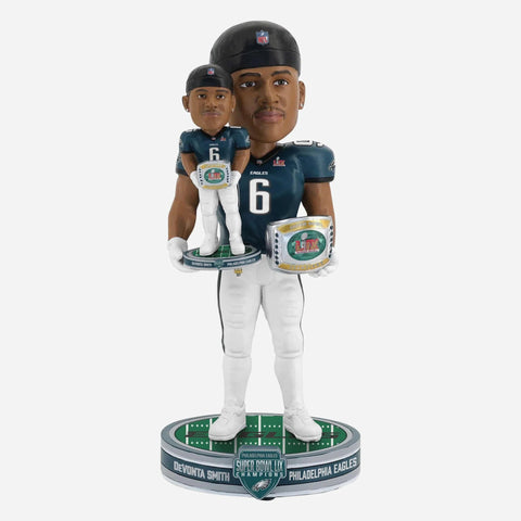 DeVonta Smith Philadelphia Eagles Super Bowl LIX Champions Bobble Dubblz NFL Bobblehead
