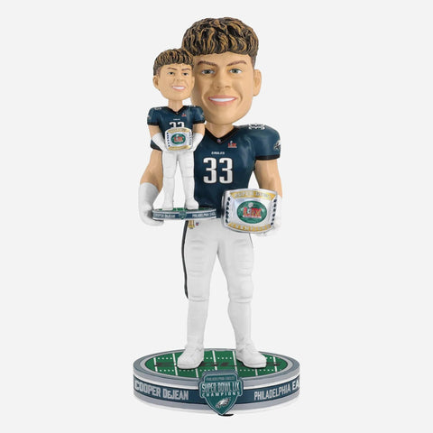 Cooper DeJean Philadelphia Eagles Super Bowl LIX Champions Bobble Dubblz NFL Bobblehead
