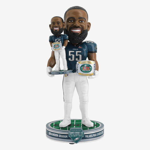 Brandon Graham Philadelphia Eagles Super Bowl LIX Champions Bobble Dubblz NFL Bobblehead