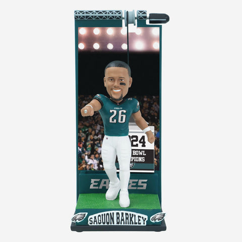 Saquon Barkley Philadelphia Eagles Banner Raising NFL Football Bobblehead