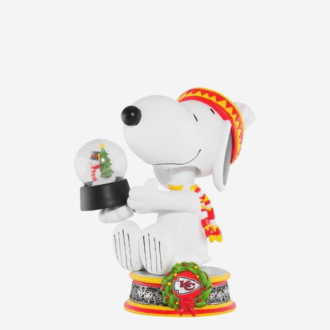Snoopy Kansas City Chiefs Peanuts Snowglobe NFL Football Bobblehead