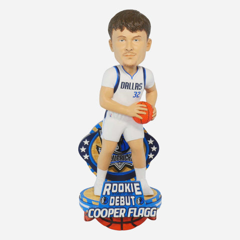 Cooper Flagg Dallas Mavericks Rookie Debut NBA Basketball Bobblehead