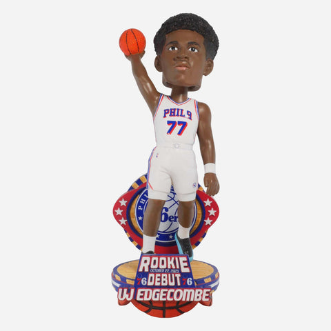 V.J. Edgecombe Philadelphia 76ers Rookie Debut NBA Basketball Bobblehead