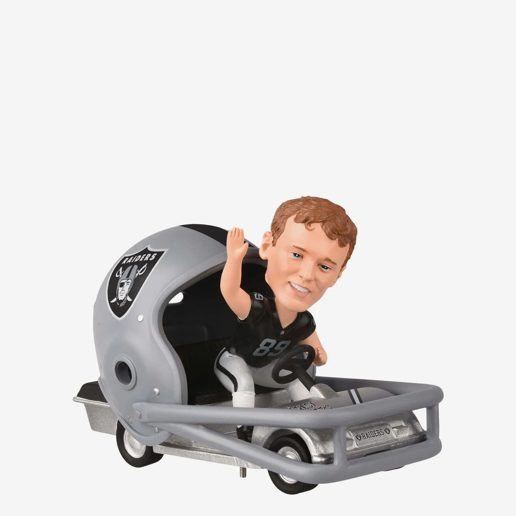 Brock Bowers Las Vegas Raiders Helmet Cart Bobblehead Officially Licensed by NFL