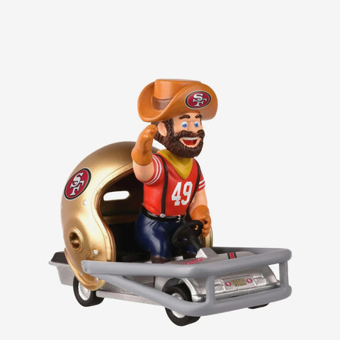 Sourdough Sam San Francisco 49ers Helmet Cart NFL Football Bobblehead