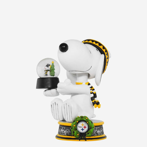 Snoopy Pittsburgh Steelers Peanuts Snowglobe NFL Football Bobblehead