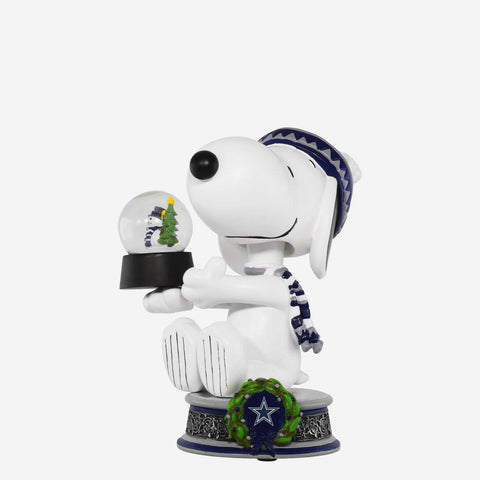 Snoopy Dallas Cowboys Peanuts Snowglobe NFL Football Bobblehead