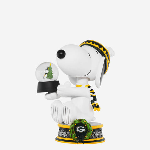 Snoopy Green Bay Packers Peanuts Snowglobe NFL Football Bobblehead