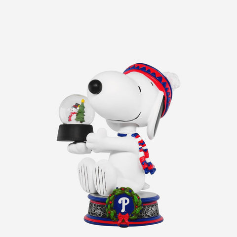 Snoopy Philadelphia Phillies Peanuts Snowglobe MLB Baseball Bobblehead