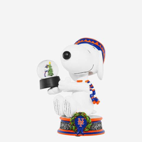 Snoopy New York Mets Peanuts Snowglobe MLB Baseball Bobblehead