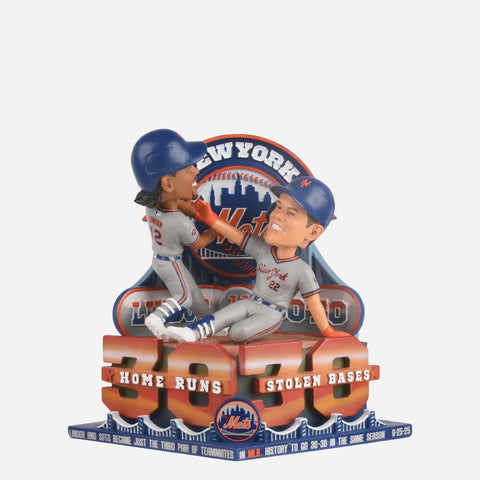 Juan Soto & Francisco Lindor New York Mets 30/30 Dual MLB Baseball Bobblehead