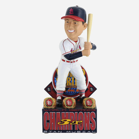 Stan Musial St. Louis Cardinals 3X World Series Champion MLB Baseball Bobblehead