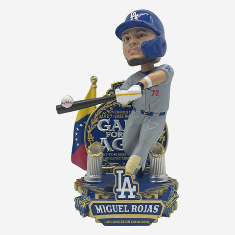 Miguel Rojas Los Angeles Dodgers 2025 World Series Historic Game 7 MLB Baseball Bobblehead