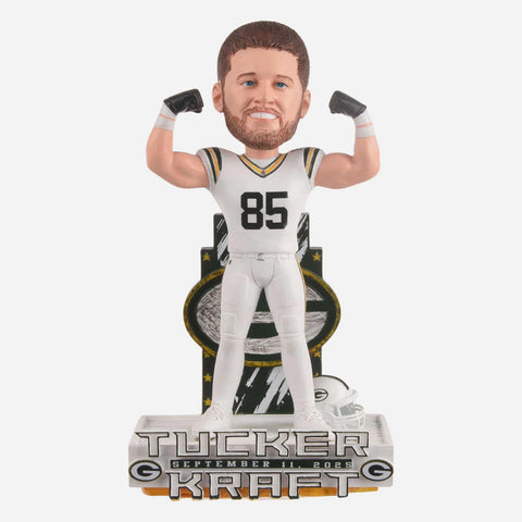 Tucker Kraft Green Bay Packers White Out Gamebreaker NFL Football Bobblehead