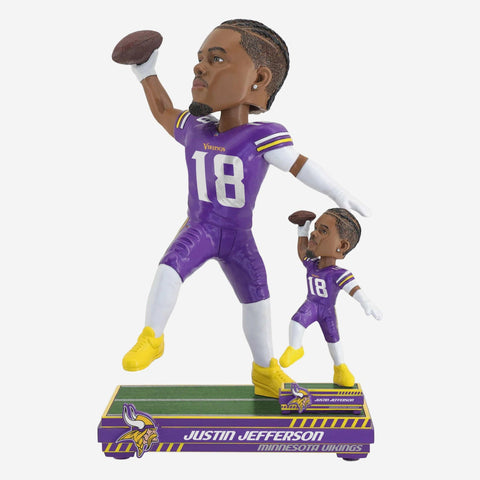 Justin Jefferson Minnesota Vikings Magnetized Bobble Dubblz NFL Football Bobblehead