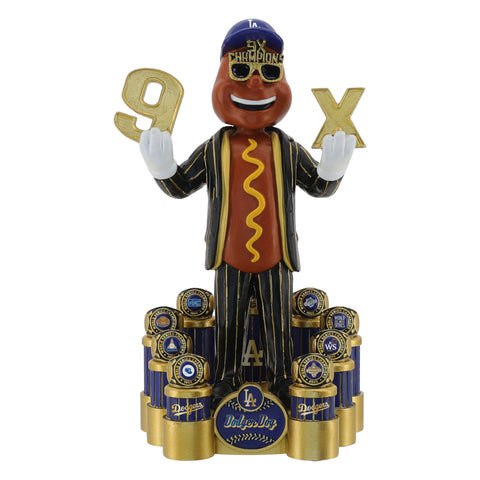 Dodger Dog Los Angeles Dodgers 2025 World Series 9X Champions MLB Bobblehead