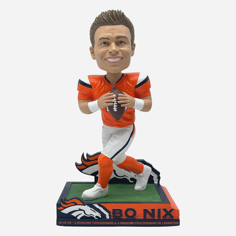 Bo Nix Denver Broncos 2 Rushing & 2 Passing Touchdowns In One Quarter NFL Bobblehead