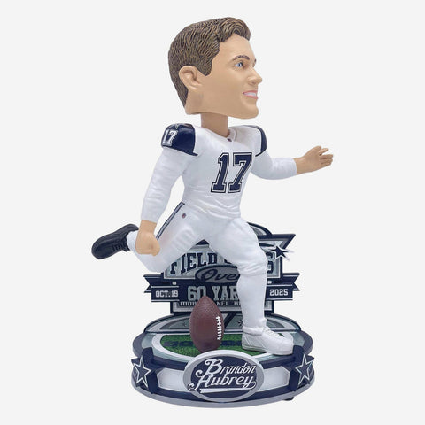 Brandon Aubrey Dallas Cowboys Most Career Field Goals Over 60 Yards Record NFL Bobblehead