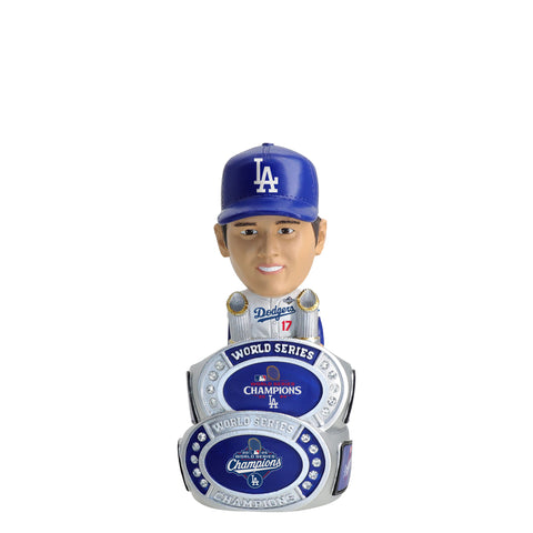 Shohei Ohtani Los Angeles Dodgers 2025 Back To Back World Series Champions Ring Base Mini Bighead MLB Bobblehead