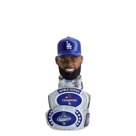 Teoscar Hernandez Los Angeles Dodgers 2025 Back To Back World Series Champions Ring Base Mini Bighead MLB Bobblehead