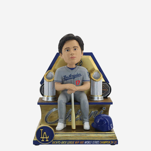 Shohei Ohtani Los Angeles Dodgers Back To Back League MVP & World Series Champion Mini MLB Bobblehead