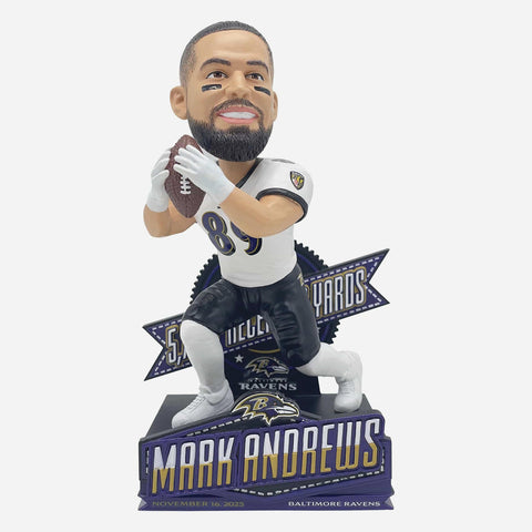 Mark Andrews Baltimore Ravens Most Receiving Yards In Franchise History NFL Football Bobblehead