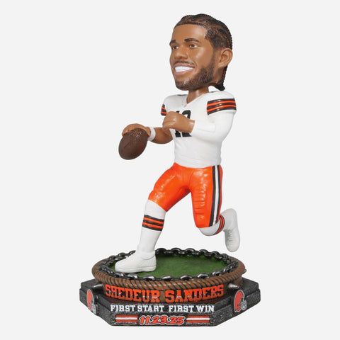 Shedeur Sanders Cleveland Browns First Career Start NFL Football Bobblehead