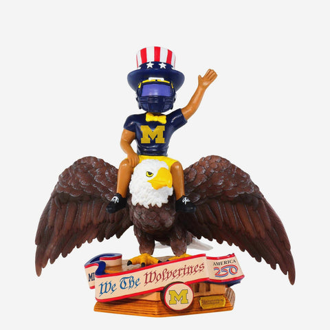 Michigan Wolverines America's 250th Anniversary Bald Eagle NCAA College Bobblehead