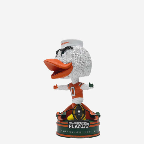 Sebastian The Ibis Miami Hurricanes 2025 College Football Playoff Mini Bighead NCAA College Bobblehead