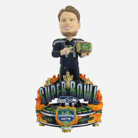 Sam Darnold Seattle Seahawks Super Bowl Lx Champions Celebration NFL Football Bobblehead