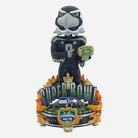 Blitz Seattle Seahawks Super Bowl Lx Champions Celebration Mascot NFL Football Bobblehead