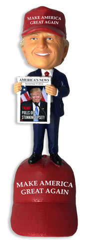 Donald Trump Newspaper 2016 Election Night Bobblehead