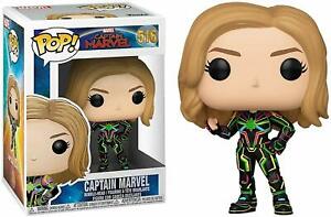 Captain Marvel Pop Marvel Neon Suit Bobblehead