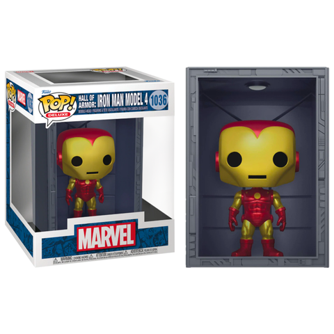 Iron Man Model 4 Funko Pop! Deluxe: Marvel Hall Of Armor Bobblehead