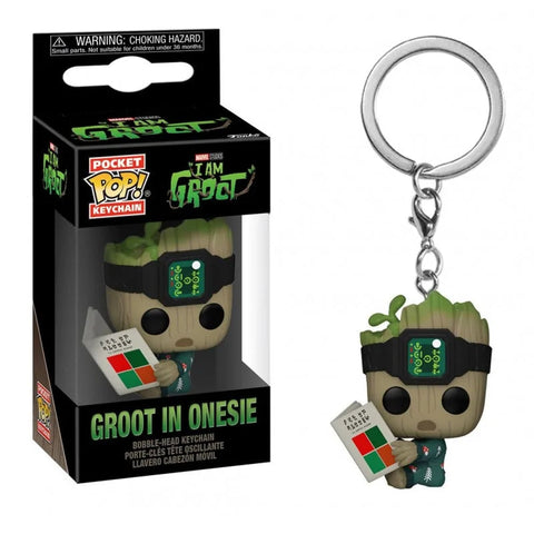 Groot In Onesie With Book Funko Pop! Marvel: I Am Groot Keychain