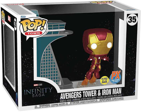 Avengers Tower & Iron Man Funko Pop! Marvel Town The Infinity Saga Bobblehead