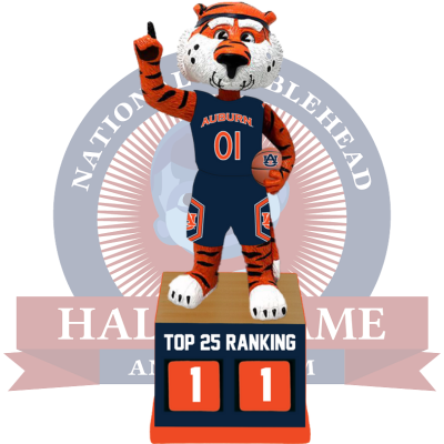 Auburn Tigers Basketball Top 25 Ranking Tracker Bobblehead (Presale)