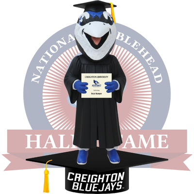 Billy Bluejay Creighton Bluejays Mascot Graduation Bobblehead (Presale)