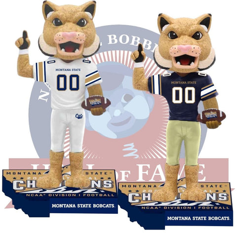 Champ Montana State Bobcats Mascot 2025 FCS Football National Champions Bobbleheads (Presale)