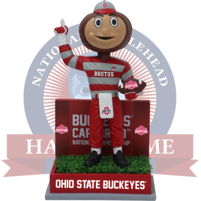 Brutus Buckeye Ohio State Buckeyes 2024 CFP National Champions Scoreboard Bobblehead