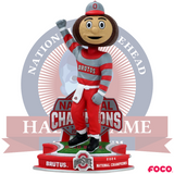 Brutus Buckeye Ohio State Buckeyes 2024 Football National Champions Mascot Bobblehead