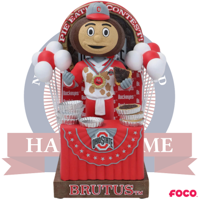 Brutus Buckeye Ohio State Buckeyes Mascot Pie Eating Contest Bobblehead