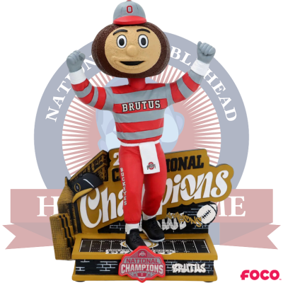 Brutus Buckeye Ohio State Buckeyes 2024 Football National Champions Graffiti Mascot Bobblehead