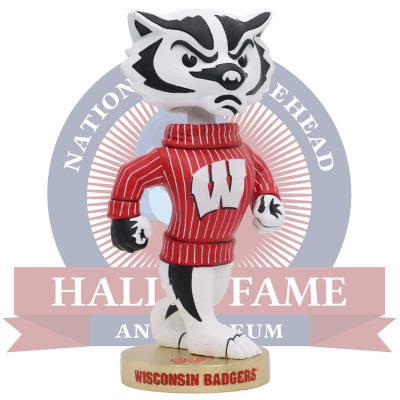 Bucky Badger Wisconsin Badgers Mascot Gold Base Bobblehead (Presale)